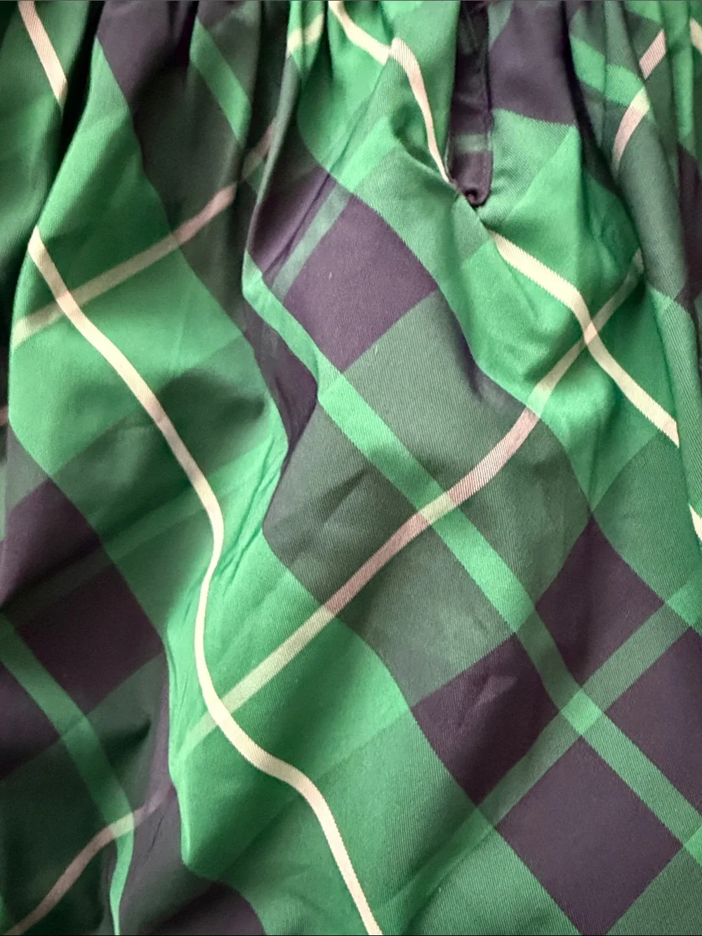 Janie and Jack Green and Navy Plaid Ruffle Halter Christmas or Holiday Dress